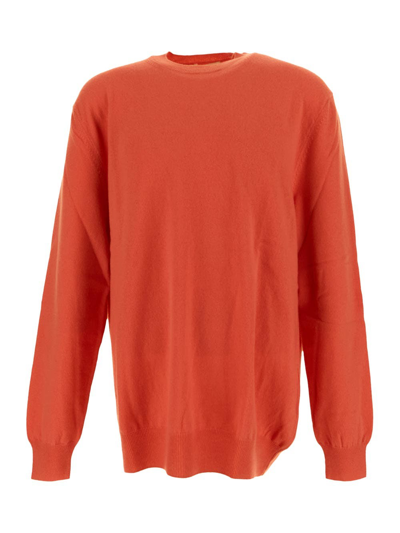 Comme Des Garçons Shirt Knit Jumper In Orange