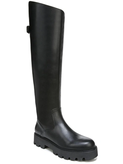 Franco Sarto Balin Womens Leather Tall Knee-high Boots In Black