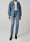 Citizens Of Humanity Jolene High Rise Straight Jeans In Dimple In Multi