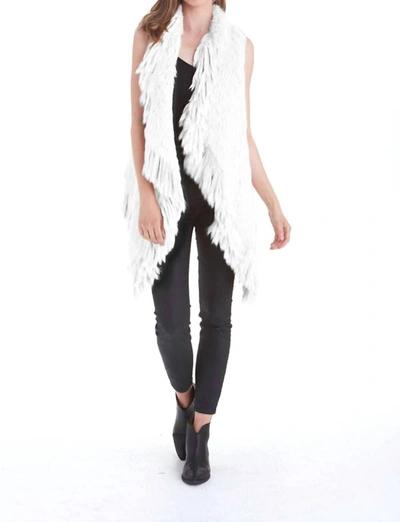 Love Token Quinn Fur Vest In White