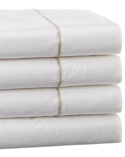 Maurizio Italy Simple Line Sheet Set In White