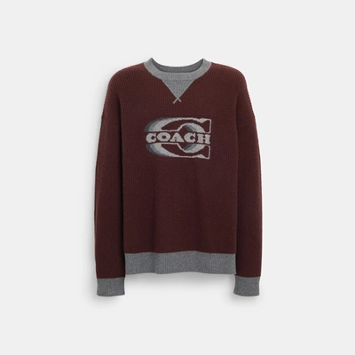 COACH OUTLET GRADIENT SIGNATURE CREWNECK SWEATER