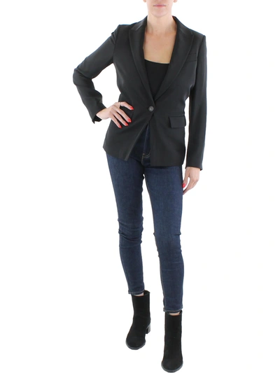 Vince Womens Notched Lapel Business Tuxedo Jacket In Black