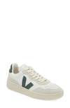 Veja V-10 Suede-trim Sneaker In White