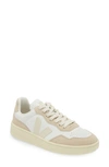 Veja V-10 Colorblock Leather Low-top Sneakers In Extra-white Pierre