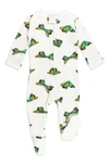 L'OVEDBABY X THE VERY HUNGRY CATERPILLAR FITTED ONE-PIECE ORGANIC COTTON FOOTIE PAJAMAS