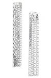 Panacea Liquid Fringe Drop Earrings In Silver