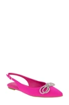 Bcbgeneration Kristin Pointed Toe Slingback Mule In Fuchsia Pink Neoprene