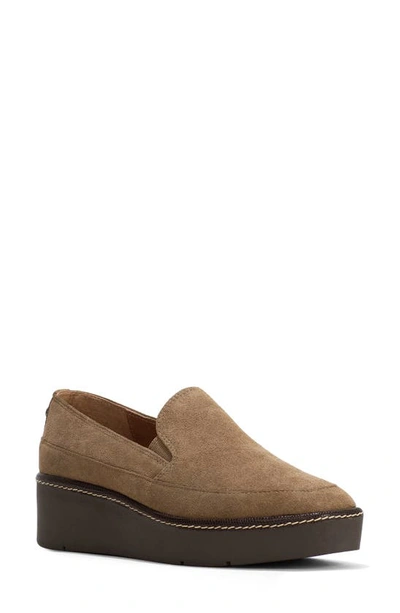 Donald Pliner Wallis Platform Wedge Loafer In Biscotti