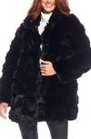 DONNA SALYERS FABULOUS-FURS RAINIER REVERSIBLE FAUX FUR COAT