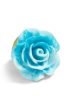 Clifton Wilson Tie Dye Flower Lapel Pin In Blue