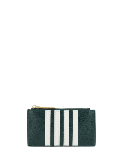 Thom Browne Coin Card Holder In Dk Green