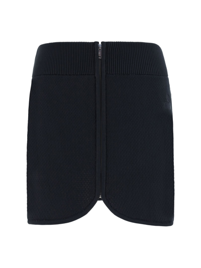 Marant Etoile Olgane Logo-embroidered Miniskirt In Black