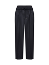 Brunello Cucinelli Wool Baggy Pants In Grigio