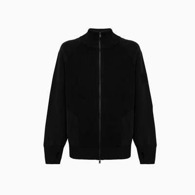 Y-3 Zip-fastening Knitted Sweatshirt In Black