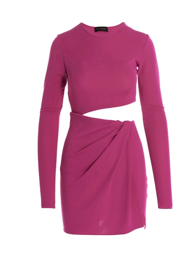 The Andamane Gia Cut Out Stretch Jersey Mini Dress In Fuchsia