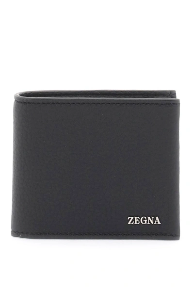 Zegna Leather Bifold Wallet In Black