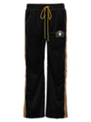 Rhude Men's Velvet Crest Side-stripe Track Pants