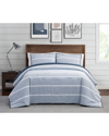 Brooklyn Loom Niari Yarn Dye Stripe Quilt Sets In Blue