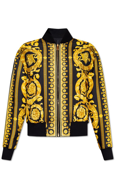 Versace Barocco Reversible Silk Bomber Jacket In New