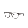 Ray Ban Rb7228 Optics Eyeglasses Opal Dark Grey Frame Demo Lens Lenses Polarized 55-21 In Opal Dark Grey