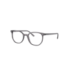 Ray Ban Elliot Optics Eyeglasses Transparent Grey Frame Demo Lens Lenses Polarized 52-19 In Transparent Grey
