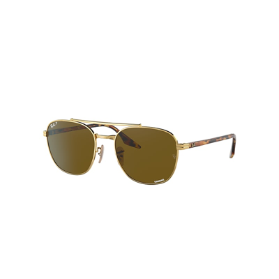 Ray Ban Rb3688 Sunglasses Yellow Havana Vintage Frame Brown Lenses Polarized 58-19
