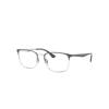 Ray Ban Rb6421 Optics Eyeglasses Grey On Silver Frame Demo Lens Lenses Polarized 56-18 In Grau Auf Silber