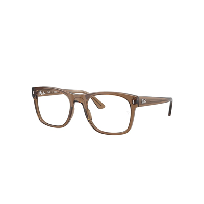 Ray Ban Rb7228 Optics Eyeglasses Transparent Light Brown Frame Demo Lens Lenses Polarized 55-21