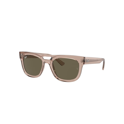 Ray Ban Phil Bio-based Sunglasses Transparent Light Brown Frame Brown Lenses 54-21 In Hellbraun Transparent