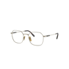 Ray Ban Jim Titanium Optics Eyeglasses Gold Frame Clear Lenses Polarized 53-20 In Gold