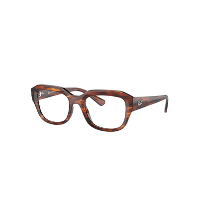 Ray Ban Leonid Optics Bio-based Eyeglasses Striped Havana Frame Demo Lens Lenses Polarized 54-20