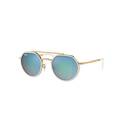 Ray Ban Rb3765 Sunglasses Gold Frame Blue Lenses 53-22