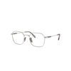 Ray Ban Jim Titanium Optics Eyeglasses Silver Frame Clear Lenses Polarized 53-20 In Silber