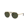 RAY BAN RB3765 SUNGLASSES LEGEND GOLD FRAME GREEN LENSES 53-22