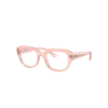 Ray Ban Leonid Optics Bio-based Eyeglasses Transparent Pink Frame Demo Lens Lenses Polarized 52-20 In Pink Transparent