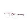 Ray Ban Rb6513 Optics Eyeglasses Sand Red Frame Clear Lenses Polarized 55-20 In Sand Rot