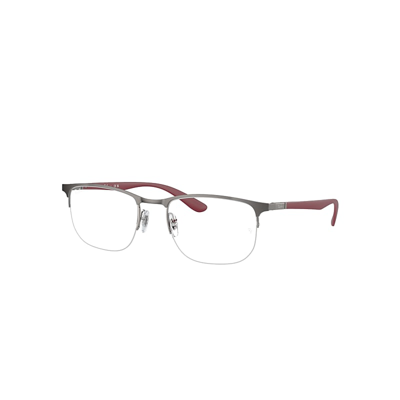 Ray Ban Rb6513 Optics Eyeglasses Sand Red Frame Clear Lenses Polarized 55-20 In Sand Rot