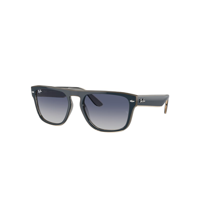 Ray Ban Rb4407 Sunglasses Blue & Grey & Transparent Light Brown Frame Grey Lenses 57-19