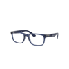 Ray Ban Rb7232m Optics Scuderia Ferrari Collection Eyeglasses Blue Frame Demo Lens Lenses Polarized 54-19 In Blue