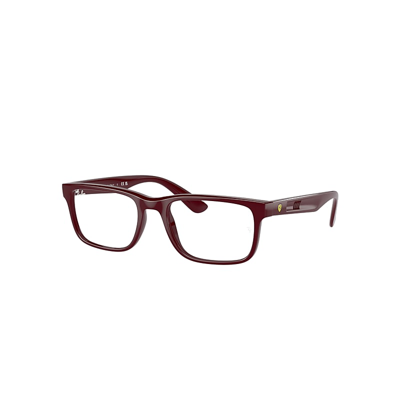 Ray Ban Rb7232m Optics Scuderia Ferrari Collection Eyeglasses Dark Red Frame Demo Lens Lenses Polarized 54-1