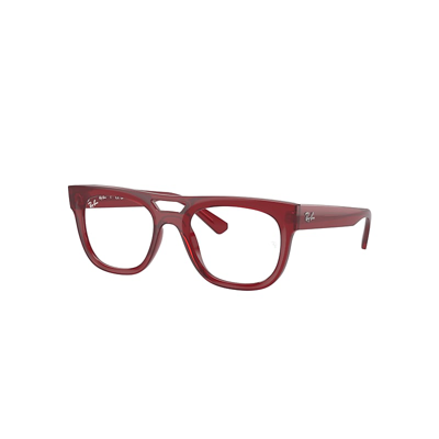 Ray Ban Lloyd Optics Bio-based Eyeglasses Transparent Red Frame Demo Lens Lenses Polarized 54-21