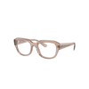 Ray Ban Leonid Optics Bio-based Eyeglasses Transparent Light Brown Frame Demo Lens Lenses Polarized 52-20 In Transparent Light Brown