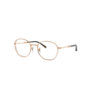 Ray Ban Rb6509 Optics Eyeglasses Rose Gold Frame Demo Lens Lenses Polarized 51-20 In Rotgold