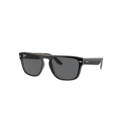 Ray Ban Rb4407 Sonnenbrillen Schwarz & Hellgrau & Grau Transparent Fassung Grau Glas Polarisiert 57-19 In Black & Light Grey & Transparent Grey
