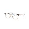 Ray Ban New Clubmaster Optics Eyeglasses Rose Gold Frame Demo Lens Lenses Polarized 51-20 In Rotgold