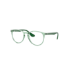 Ray Ban Erika Optics Eyeglasses Green Frame Demo Lens Lenses Polarized 51-18 In Green