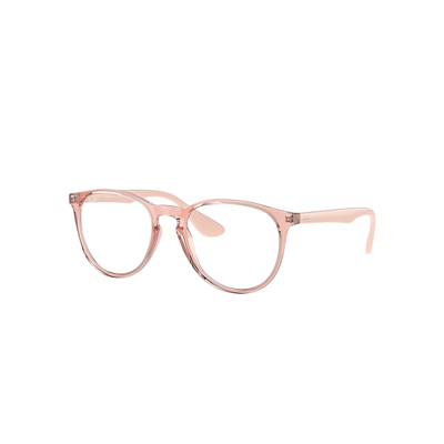 Ray Ban Erika Optics Eyeglasses Pink Frame Demo Lens Lenses Polarized 51-18 In Rosa