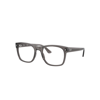 Ray Ban Rb7228 Optics Eyeglasses Opal Dark Grey Frame Demo Lens Lenses Polarized 55-21 In Opal Dunkelgrau
