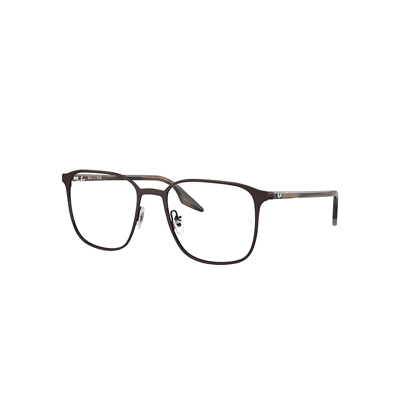Ray Ban Rb6512 Optics Eyeglasses Striped Brown Frame Demo Lens Lenses Polarized 54-19 In Braun Gestreift